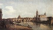 BELLOTTO, Bernardo View of Dresden from the Right Bank of the Elbe with the Augustus Bridge painting